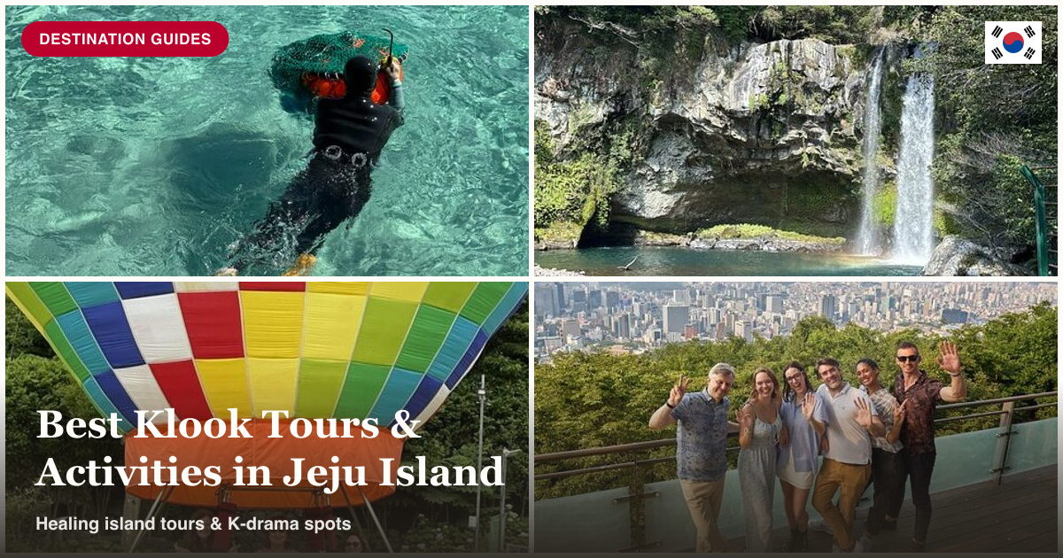 Jeju healing island tours and BTS K-drama fan tour collage