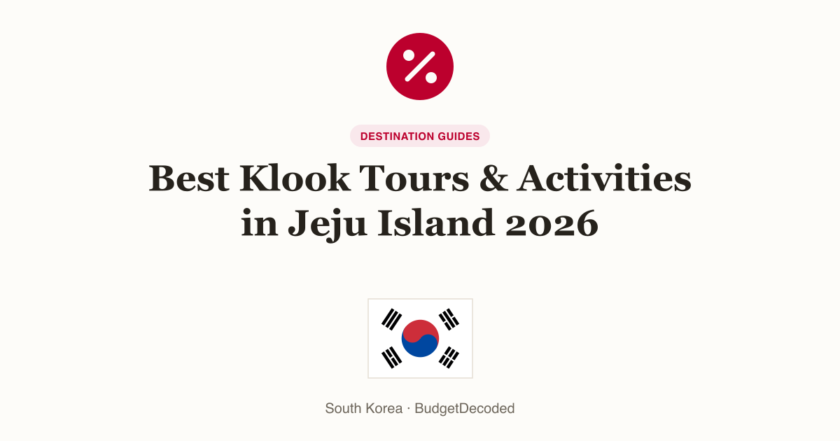 Best Klook Tours & Activities in Jeju Island 2026