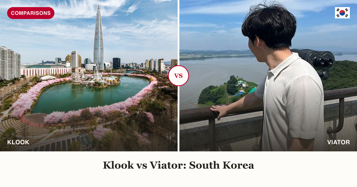Seoul Sky Lotte World Tower vs DMZ tour split comparison image