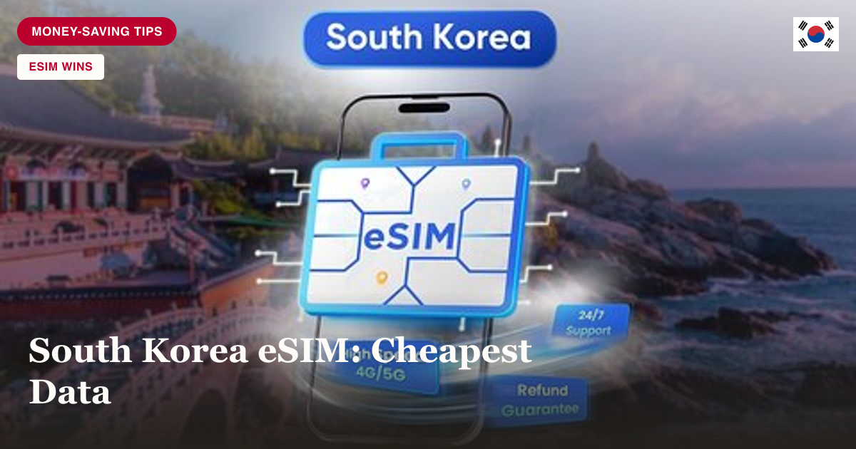 South Korea eSIM tourist SIM card photo