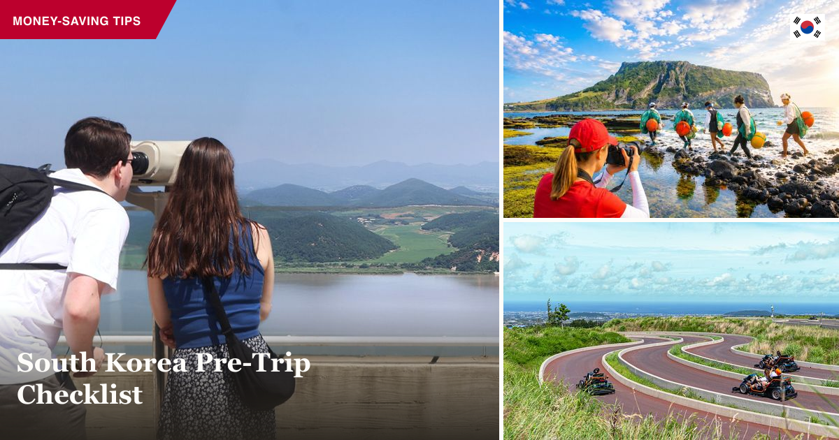 Seoul DMZ Aegibong Starbucks tour, Jeju day tour, and Jeju park collage