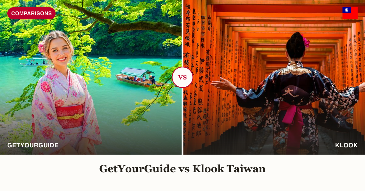 GetYourGuide and Klook logos split comparison