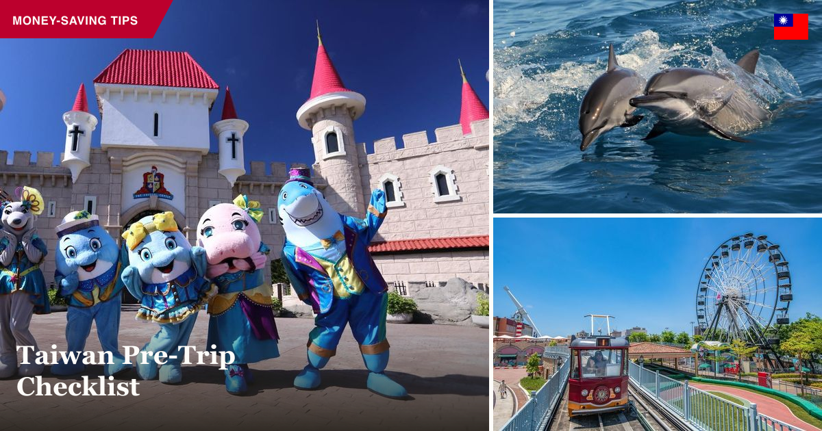 Farglory Ocean Park, Hualien whale watching, and Suzuka Circuit Park collage