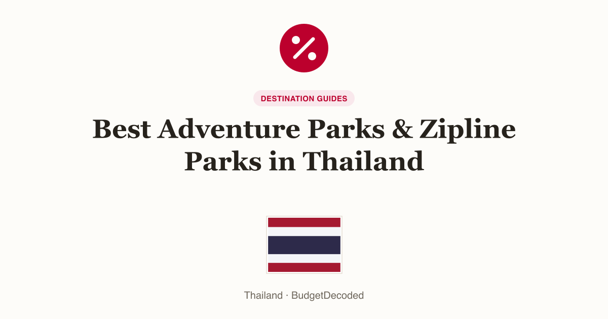 Best Adventure Parks & Zipline Parks in Thailand