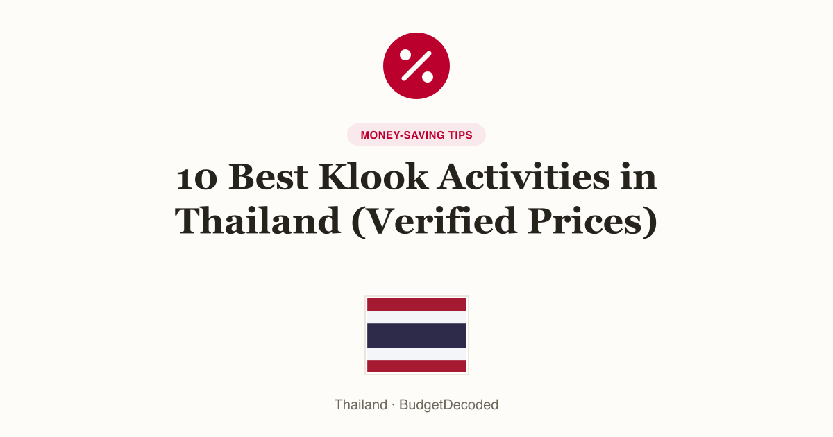 10 Best Klook Activities in Thailand (Verified Prices)