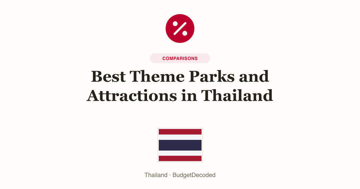 Best Theme Parks and Attractions in Thailand