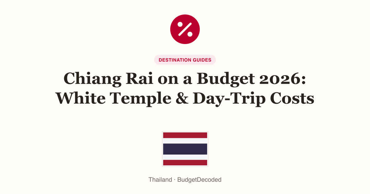 Chiang Rai on a Budget 2026: White Temple & Day-Trip Costs