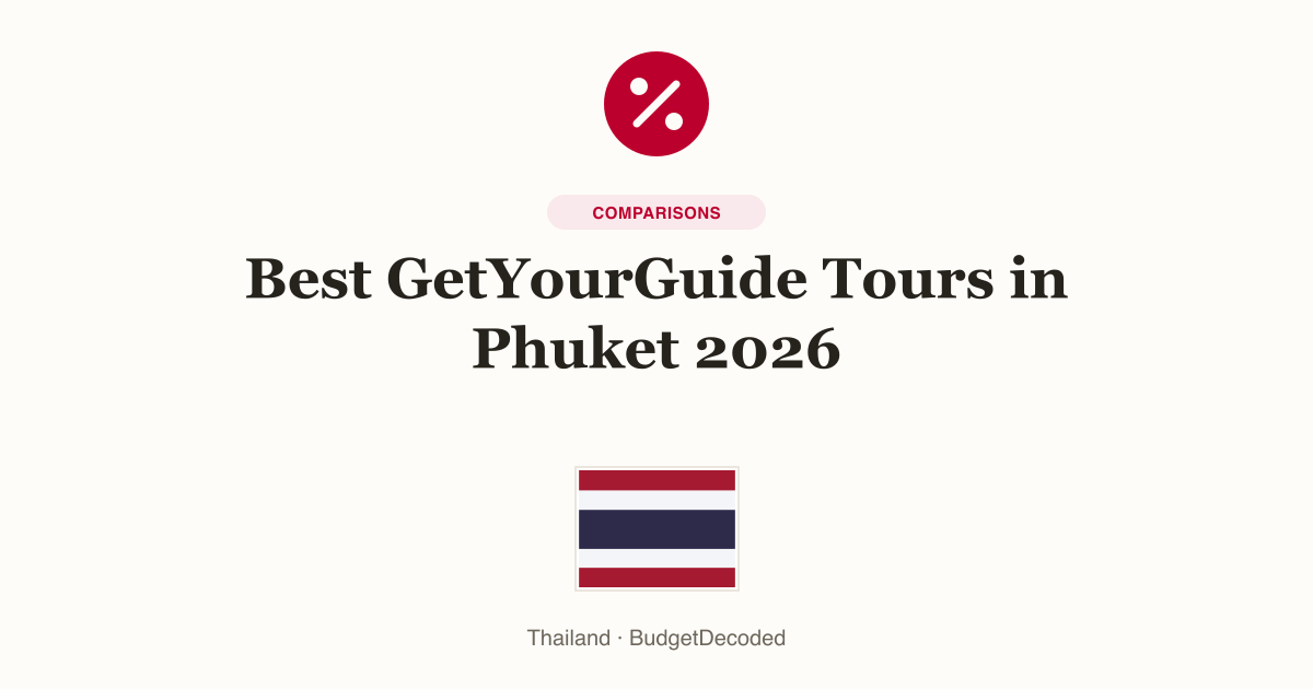 Best GetYourGuide Tours in Phuket 2026