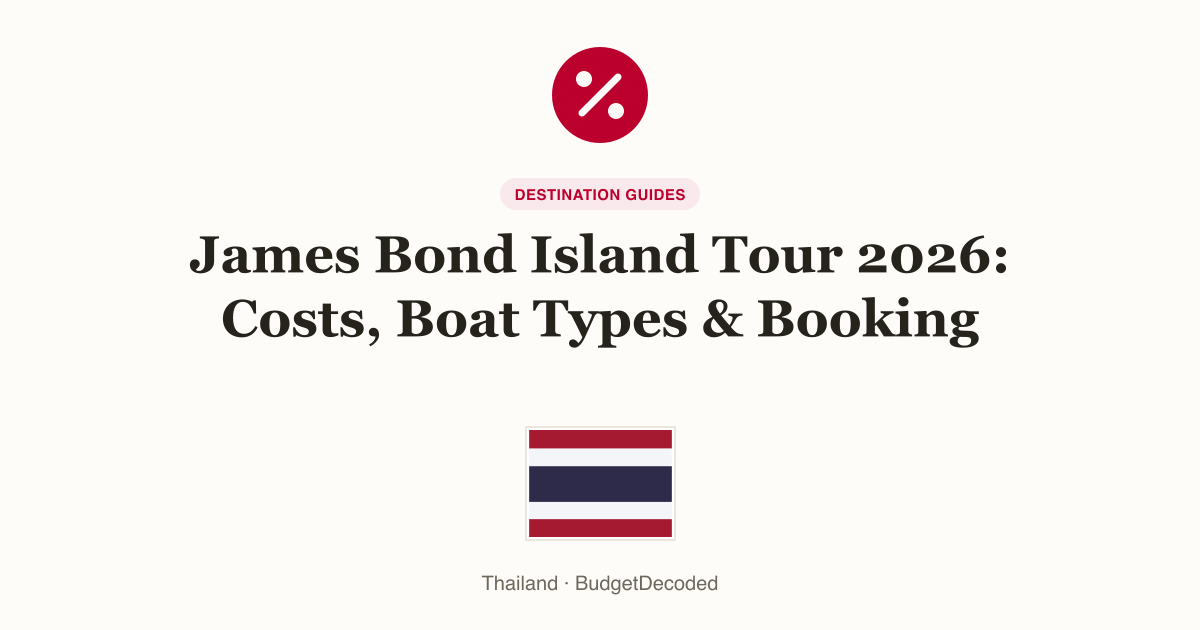 James Bond Island Tour 2026: Costs, Boat Types & Booking