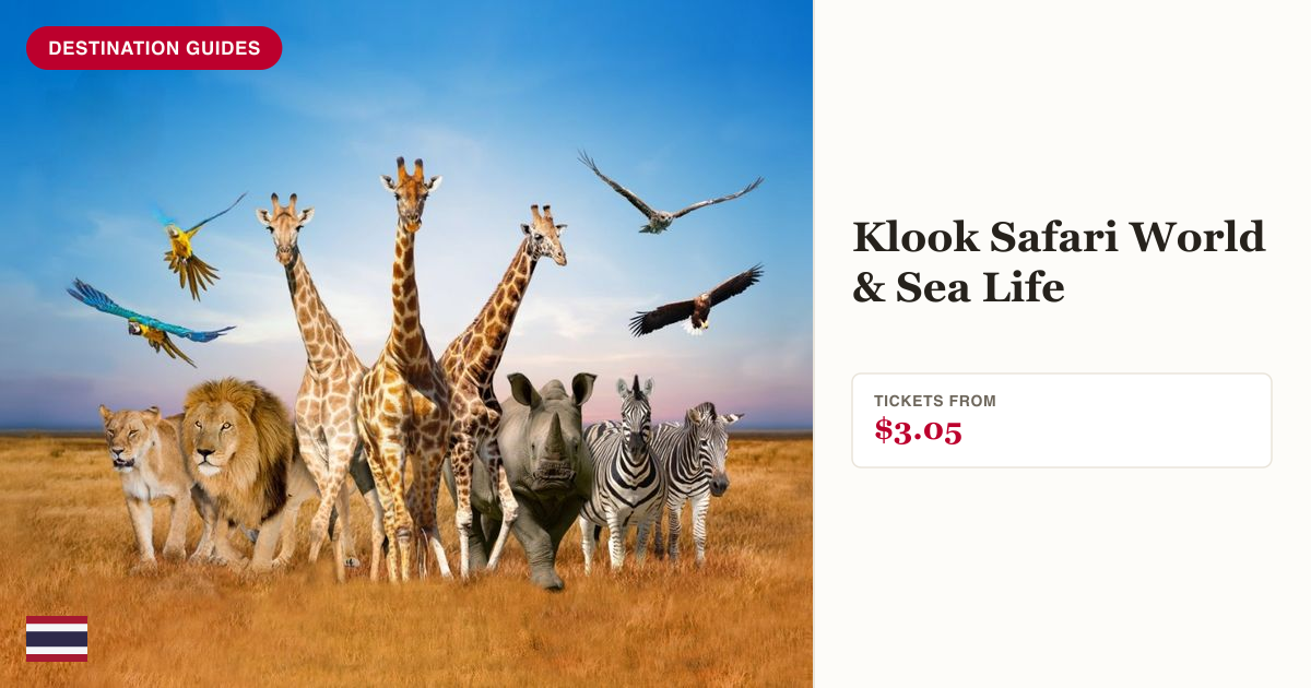 Safari World Bangkok ticket price panel