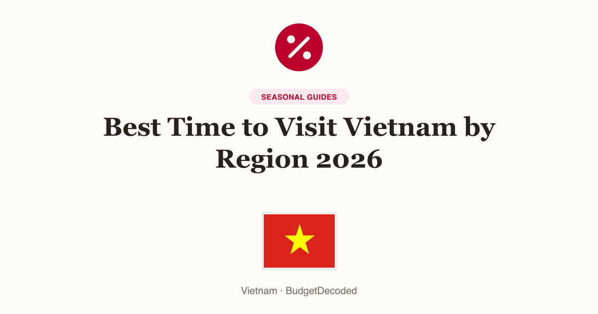 Best Time to Visit Vietnam by Region 2026