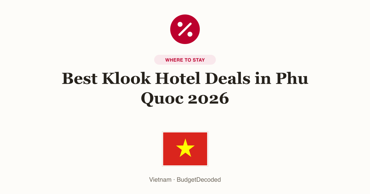 Best Klook Hotel Deals in Phu Quoc 2026