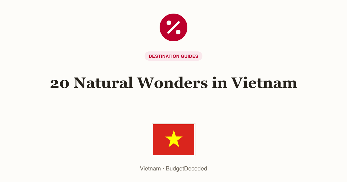 20 Natural Wonders in Vietnam