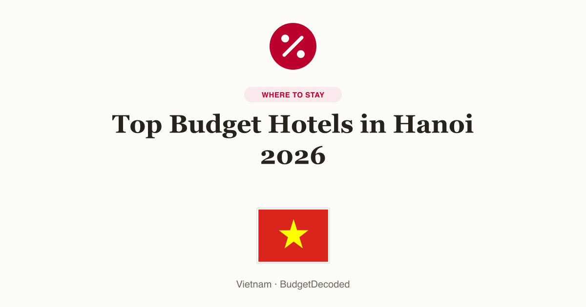 Top Budget Hotels in Hanoi 2026